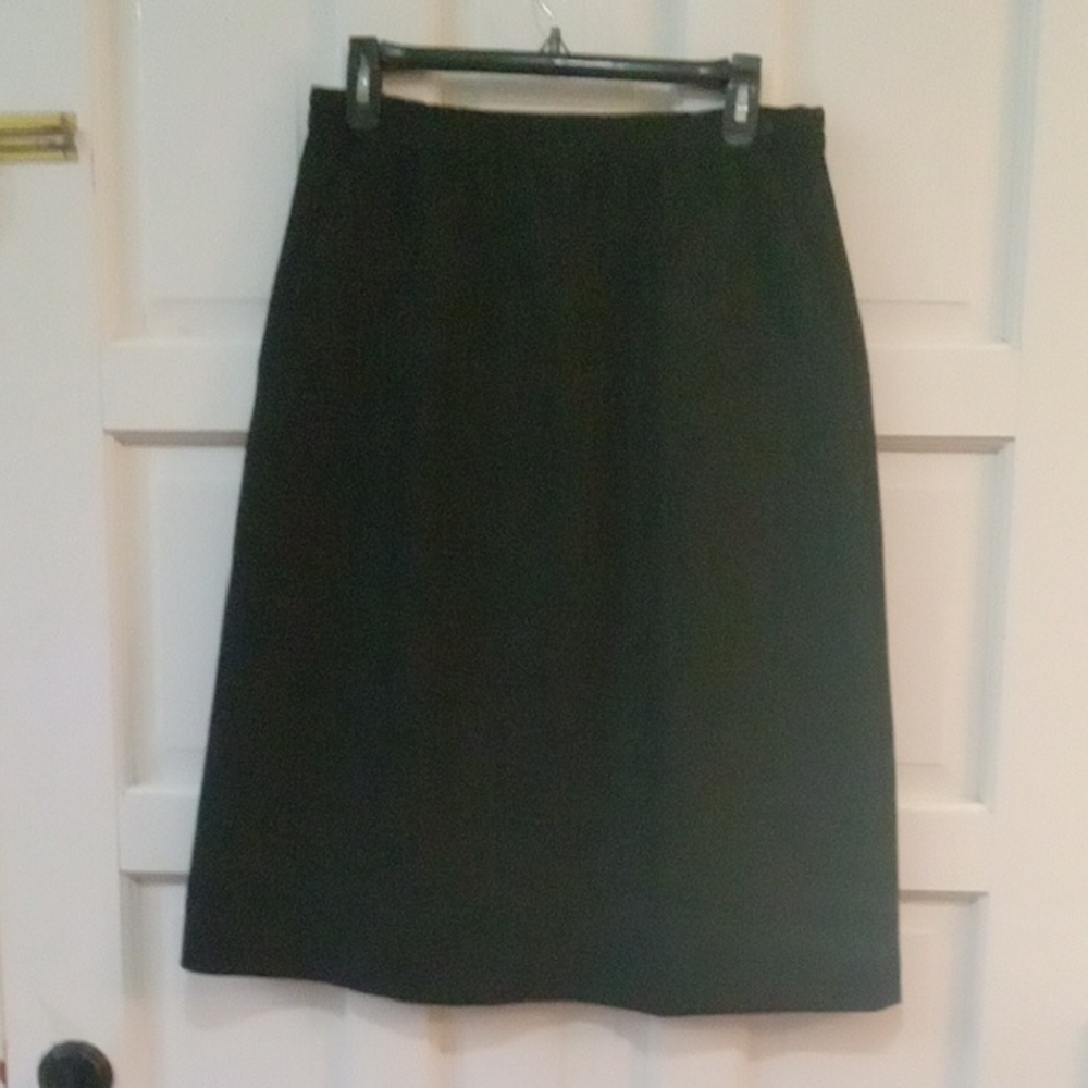 Personal Petites Black Skirt Size 14 With Side Elastic And Pockets